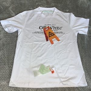 Caution Off white shirt